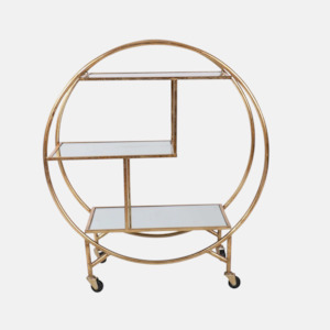 Barcarts 1: Mirrored Bar Trolley - Gold