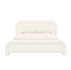 Almos Ivory Boucle Bed - Super King