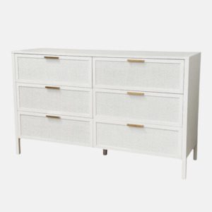Drawers: Stamford 6 Drawer Chest - White