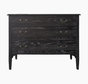 Serge Oak Dresser - Black