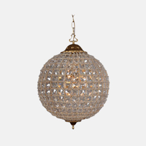 Chandeliers: Antique Gold Orb Chandelier