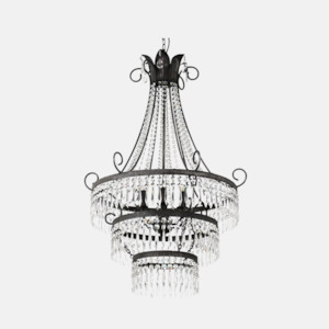 Diana 6 Light Cut Glass Chandelier