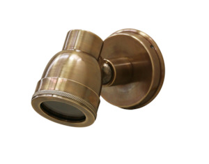 Outdoor Brass Spotlight - Dark Brass