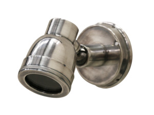 Outdoor Brass Spotlight - Antique Silver
