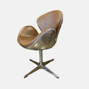 Aero Swivel Armchair - Tan