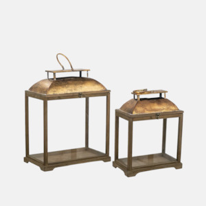 Set of Two Gold Lanterns