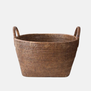 Coco Rattan Basket - Brown