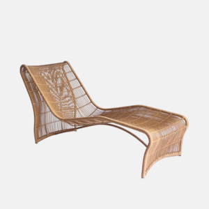 Outdoor Seating: Wave Outdoor Lounger - Dark Natural