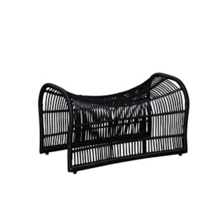 Outdoor Seating: Wave Footstool - Black