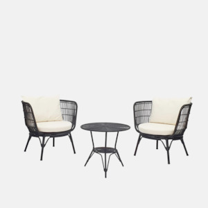 CLIFTON Outdoor 3-Piece Setting -  Black