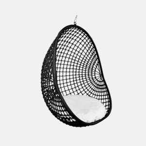 Hanging Pod Chair - Black Check