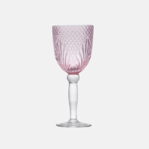 Homeware: Vintage Goblets Set of Eight - Pink
