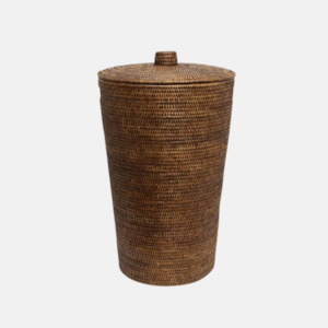 Coco Rattan Laundry Basket - Brown