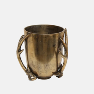 Antler Wine Bucket - Antique Gold