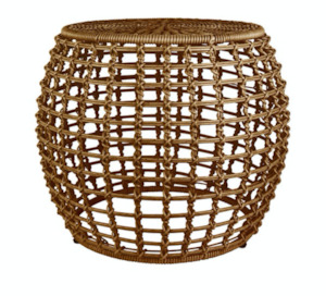 Check Outdoor Rattan Side Table - Dark Natural