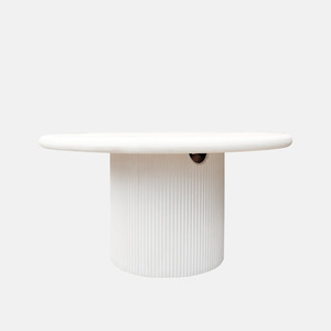 PATRAS ROUND CONCRETE TABLE - WHITE