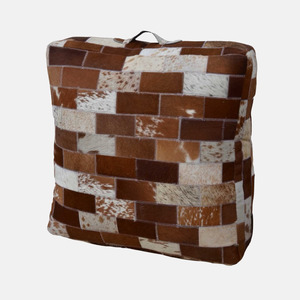 Sale: Patchwork Hide Pouf