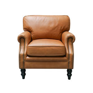 Brunton Leather Armchair - Camel