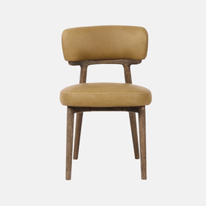 Dining 1: Finn Leather Dining Chair - Mustard