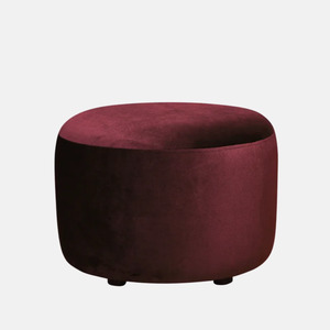 Estella Round Ottoman - Plum