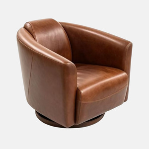 Rocket Leather Swivel Armchair