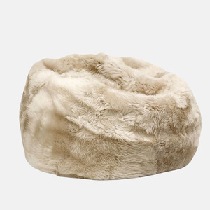 Armchairs: Sheepskin Beanbag - Honey
