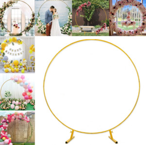 Round Backdrop Stand, Round Wedding Arch Frame 1m/1.5m/1.8m/2m – iFirst