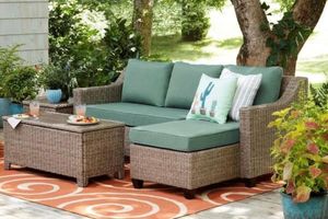 PACHA Outdoor Corner Sofa Set with Storage Coffee Table