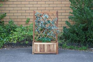 BISTRO Outdoor Wooden Flower Pot with Trellis (Small) (60x28x100)