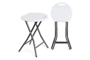 Dining: LUTI Folding Stool (White)
