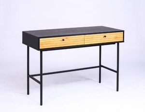 Office: COLIN 120 Work Desk/Console Table with Line Design (Black)