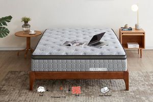 Mattresses: CAMPBELL Latex Pocket Spring Fabric Mattress Queen