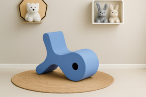 Living: FISHBONE MultiFunction Chair/Side Table (Blue)