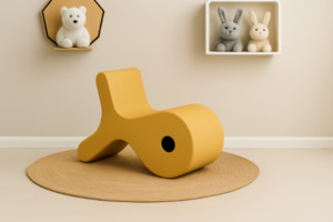 FISHBONE MultiFunction Chair/Side Table (Yellow)