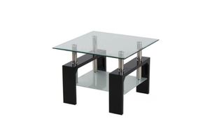 Living: HORIZON Glass Side Table (Black)