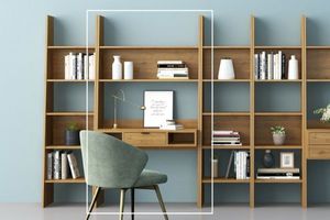 URBAN 200x120cm Work Desk Wall System (Oak Colour)