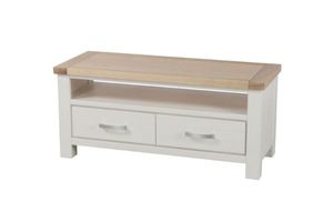 SICILY 115 2-Drawer Solid Wood with Ash Top Small TV Unit