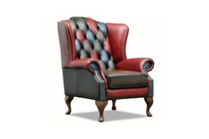 Sofa & Lounge Chairs: WILLIFORD 3/2 Seater 100% Genuine Leather Chesterfield Sofa Range (Maroon)
