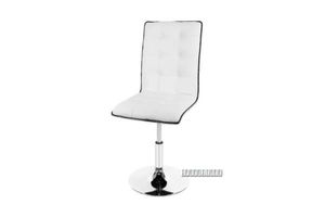 OLIVIA Adjustable Swivel Gas Lift Bar Chair (White)