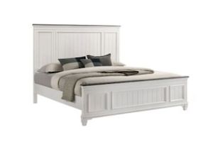 Bedroom Set: CHARLES 4PC/5PC/6PC Bedroom Combo in Queen/Super King Size (White & Grey)