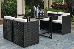 Outdoor: CAMARO 5PC Space-Saver Outdoor Dining Set