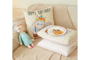 2-in-1 Multifunction Throw Pillow & Cotton Blanket/Quilt (Pony)