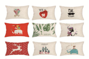 Homewares: LUMBAR Throw Pillow Cushion with Inner Assorted (30x50cm)