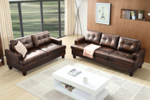 1/2/3 Seat Sofas: KNOLLWOOD 3+2 Sofa Set (Brown)