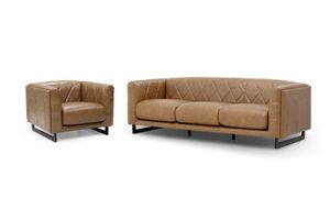 1/2/3 Seat Sofas: BERKSHIRE 1 & 3 Seater 100% Genuine Leather Sofa Range
