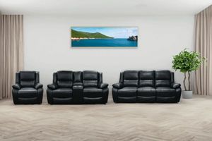 Reclining Sofas: ALTO Air Leather Reclining Sofa Range (Cup Holder & Storage)