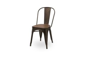 Dining: TOLIX Replica Dining Chair With Solid Pine Wood (Matt Gun)