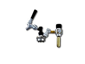Only Packages: Pro Tapping System for Mini Kegs - Double Ball Lock Top, Tap & Regulator - Brewers Top