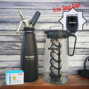 Nitro Coffee Combo : Nitro Whip + 2L Infusion Jug + Gas + Thermo Cup