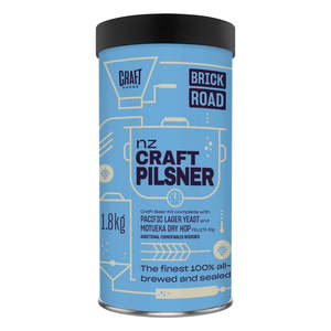 Brick Road Brewing Malt Kits: Brick Road NZ Craft Pilsner with Motueka dry hops 1.8kg